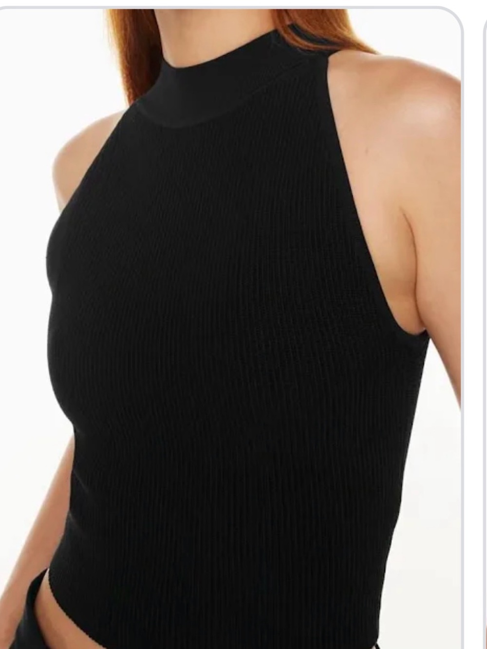Aritzia ribbed high neck top